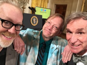 Science Bob with Adam Savage and Bill Nye at the White House Science Fair.